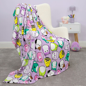 Squishmallows Playful Fleece Throw - Multicolour