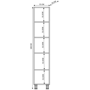 JOSEPH Slim Bathroom Cabinet, White - White by EVUHOME