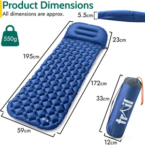 Lightweight Single Camping Mat with Pillow by Trail
