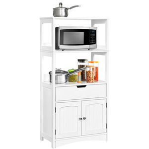 Costway Wooden Entryway Sideboard Organizer-White - White by Costway