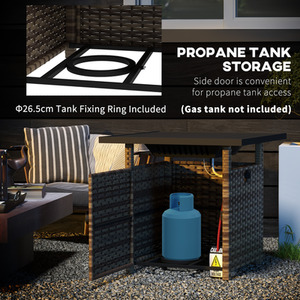 Outsunny 50,000 BTU Output Rattan Fire Pits for Garden by Outsunny