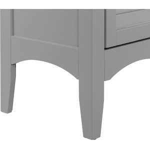 Teamson Home Wooden Bathroom Cabinet Tall Standing Grey Glancy ELG-640 - Grey by Teamson Home