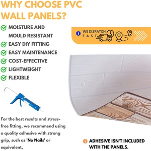 3D Wall Panels (96x48 cm) PVC Cladding Panel Wooden Design by NOVECRAFTO