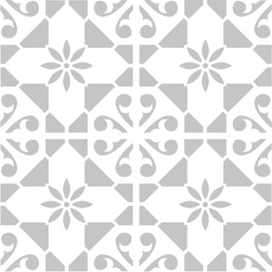Block Daisy Reusable Tile Stencil for Walls, Floors, Patios and Furniture by Stencil It