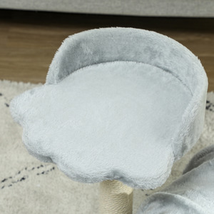 PawHut Cat Tree with Scratching Post Cat Bed Cat Tunnel Toy Ball - Grey by PawHut