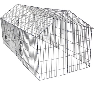 Metal Pet Run with Sunshade and Roof - Steel by Easipet