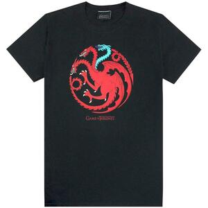 Game of Thrones Ice And Fire Dragons Graphic Adult Short Sleeved T-Shirt - Black / XX-Large by Game of Thrones