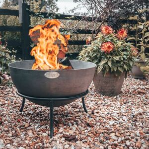 Steel Garden Firepit Bowl - Black by Harbour Housewares