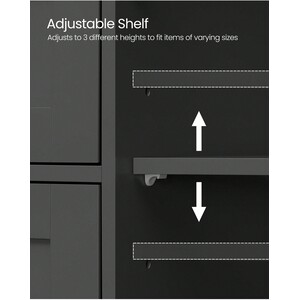 Bathroom Storage Cabinet with 4 Drawers - Black by VASAGLE