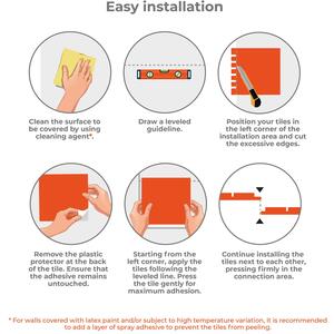 Glossy 3D Tile Stickers - Black / 20 by WALPLUS