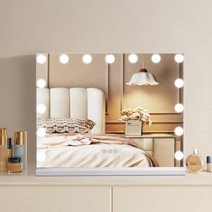 Rectangle Hollywood Vanity Mirror with Lights - White by Livingandhome