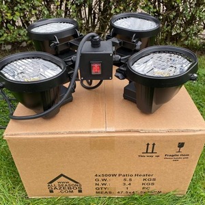 2,000W Electric Gazebo Patio Heater with Extra Long 5m Wire by All Seasons Gazebos