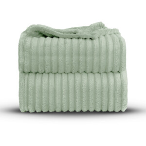 Snug Soft Chunky Ribbed Cord Plush Throw Blanket by Velosso