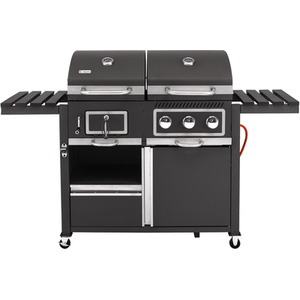 Toronto Combi Charcoal Gas Barbecue - Black by Tepro