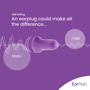 EarHub Sleepwell Soft Foam Earplugs 10 Pairs - Purple by EarHub