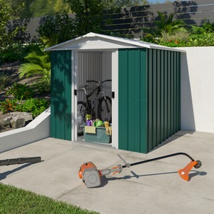 Yardmaster Metal Shed - Green / 202 x 198 x 197cm by Yardmaster