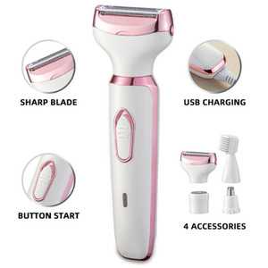 Ultimate 4-in-1 Women's Electric Shaver - Pink