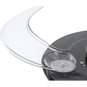 Ceiling Fan Light with Round Crystal-Encrusted Shade - Silvery White by Livingandhome