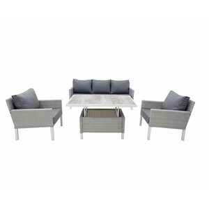 Naples 4 Piece Lounge Set - Grey by Malay