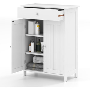 Bathroom Floor Cabinet Entryway Storage Organizer by Costway