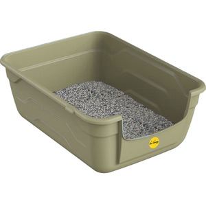 Large High Side Cat Litter Tray - Grey by Cat Centre.direct