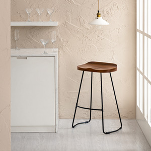 Rombass Saddle Seat Kitchen Counter Stools - Walnut by MH London