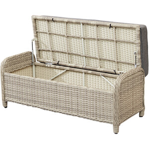 Cambridge Rattan Garden Bench - Natural by Malay Deluxe