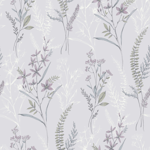 Fresco Jasmin Botanical Floral Mauve Wallpaper - Purple by Fresco
