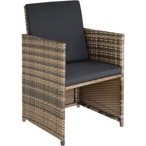 Malaga 641 Rattan Garden Furniture Set with Protective Cover by tectake