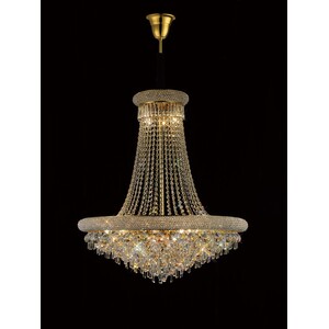 Alexandra Ceiling Pendant Chandelier 20 Light French Gold, Crystal - Gold
