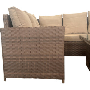 Carolina Compact Rattan Conversation Set - Brown