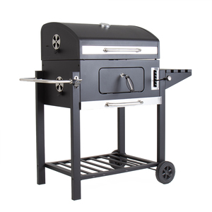 American Large Portable Grill Charcoal BBQ - Black by Charles Bentley