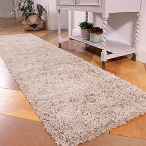 Super Soft Beige Shaggy Living Area Rug by The Rug House