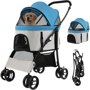 Foldable Pet Stroller by Costway