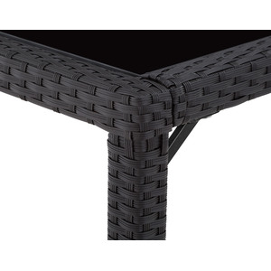 Rattan Garden Furniture Set 81 With Protective Cover - Black/Grey by tectake