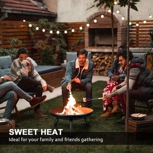 Outdoor Fire Pit Garden Patio Heater - Black