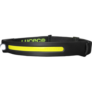 Luceco LED Flexible Rechargeable Head Torch with Motion Sensor - Black by Luceco