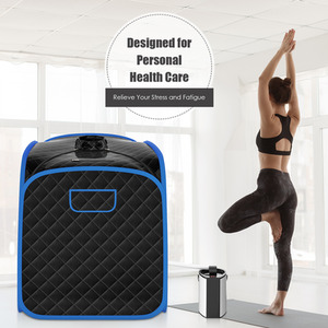 Foldable Steam Spa Sauna - Black by Costway