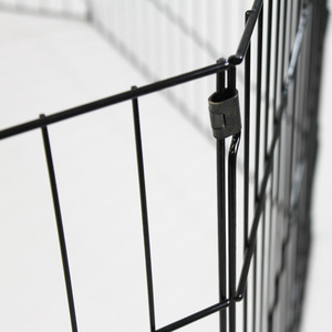 Metal Pet Playpen 8 Panels - Black / 107cm by Easipet