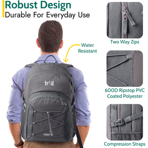 Aspen 30L Camping Backpack - Grey by Trail