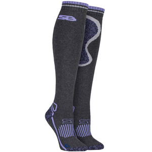 Ladies Long Knee High Wool Cushioned Thermal Equestrian Hiking Socks - Purple by Storm Bloc