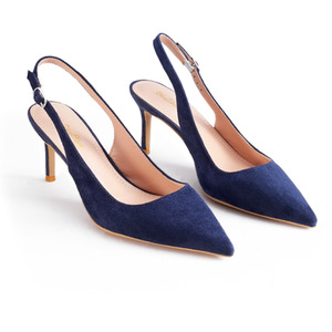 Suede Stiletto High Heels with Pointed Toe by komore