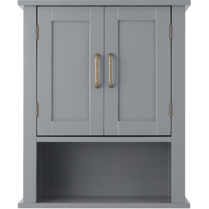 Wooden Bathroom Grey Medicine Cabinet - Grey by Teamson Home