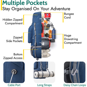 Tatra Hiking Backpack - Dark Blue / 80cm by Trail