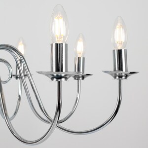 Traditional Style 8 Way Polished Chrome Ceiling Light Chandelier Fitting - Silver by ValueLights