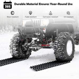 2 Pack Tyre Traction Mats - Black by Costway