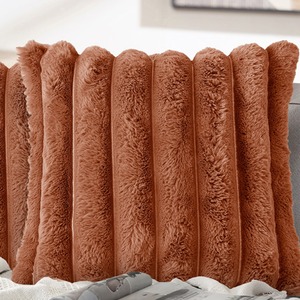 Luxury Jumbo Cord Faux Fur Cushion by Velosso