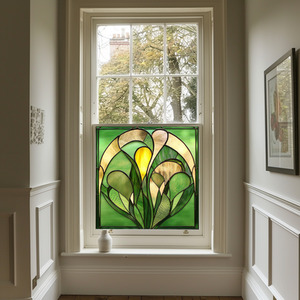 Cuvio Art Deco Stained Glass Privacy Window Film by Creative Printing Solutions