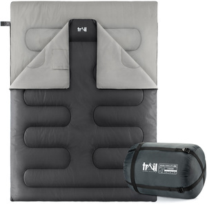 Double 250 GSM Envelope Sleeping Bag - Charcoal by Trail