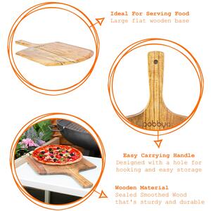 Wooden Pizza Peel - 30cm - Brown by BobbyQ
